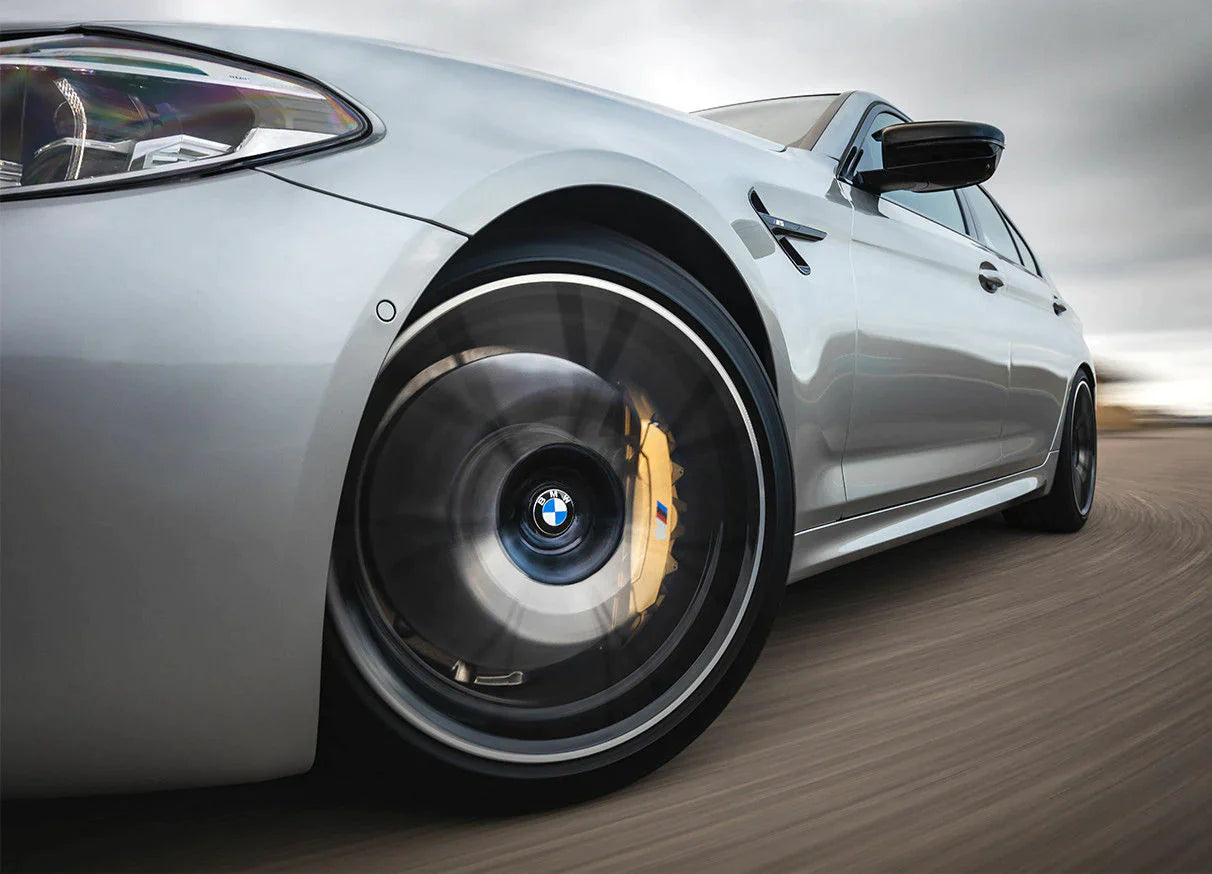 Set embleme fixe janta aliaj - Original BMW (BMW floating centre caps) 56mm - Chrome Ring