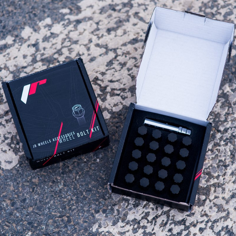 Set 20 Prezoane Negre tip Stea M14x1,5 + Cheie