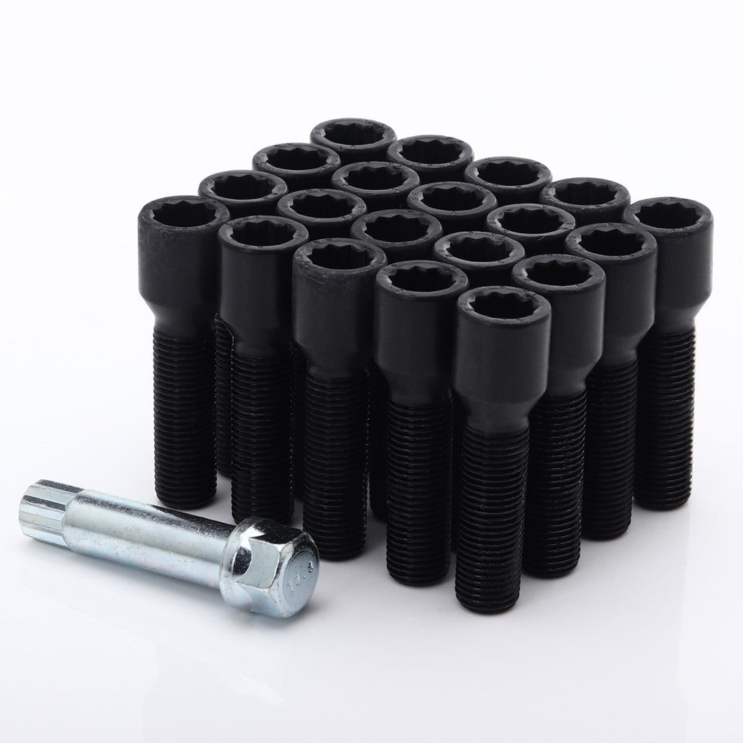 Set 10 Prezoane Negru tip Stea M14x1,25 + Cheie