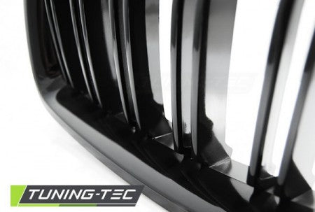 Grila centrala dubla compatibila BMW F30 / F31 10.11-18 - - Negru Lucios