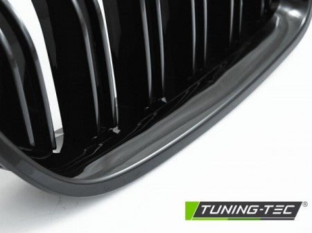 Grila centrala dubla compatibila BMW Seria 5 F10 / F11- - - Negru Lucius