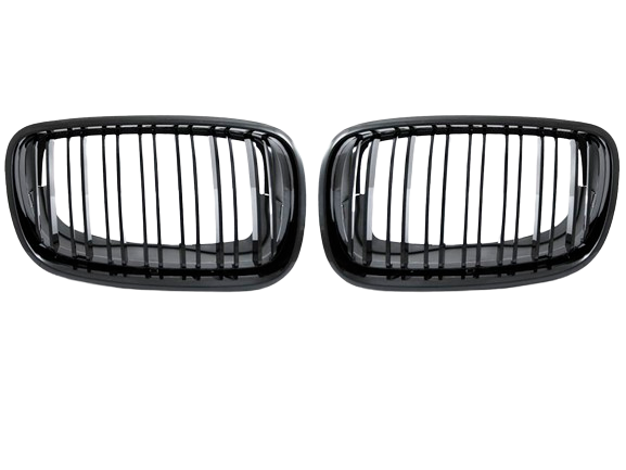 Grila centrala dubla compatibila BMW X5 E70 | X6 E71 Negru Lucios