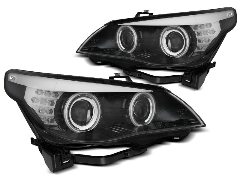 Faruri compatibile BMW E60/61 Angel Eyes CCFL