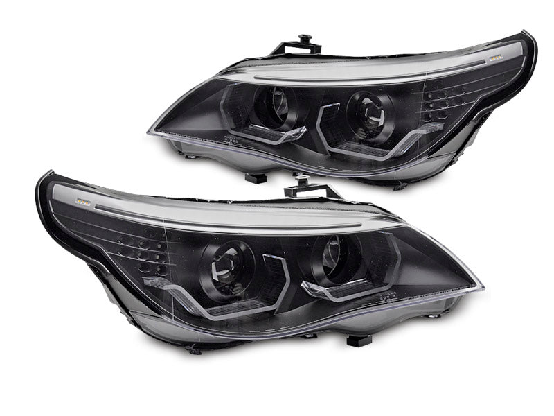 Faruri compatibile BMW E60/61 Angel Eyes 3D