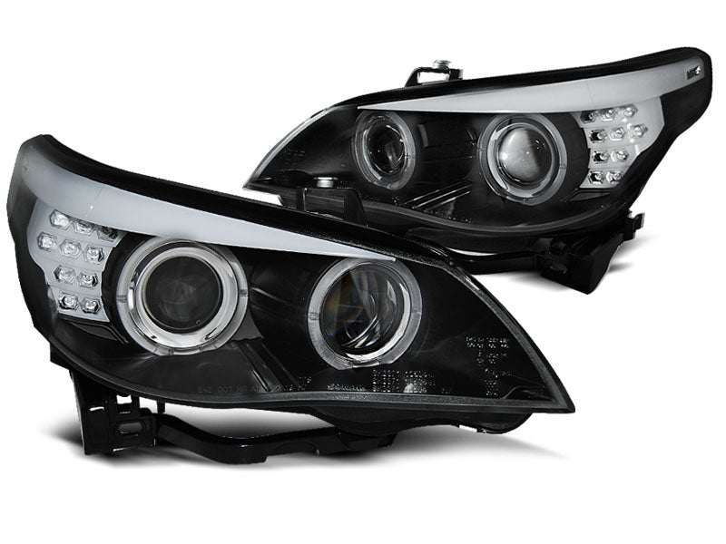 Faruri compatibile BMW E60/61 Angel Eyes Xenon D1s