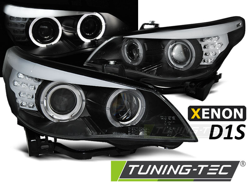Faruri compatibile BMW E60/61 Angel Eyes Xenon D1s