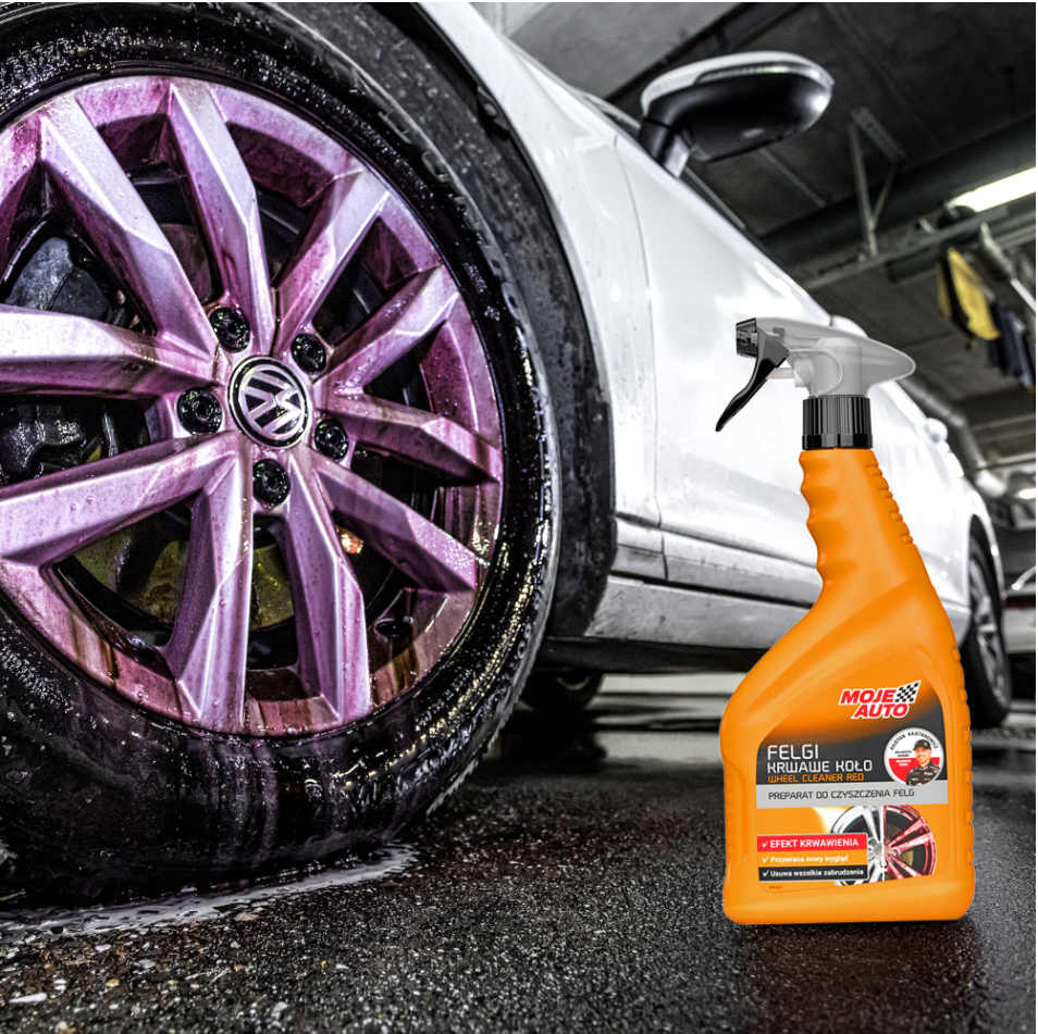 Solutie curatare jante cu indicator de actiune, Moje Auto, 750 ml
