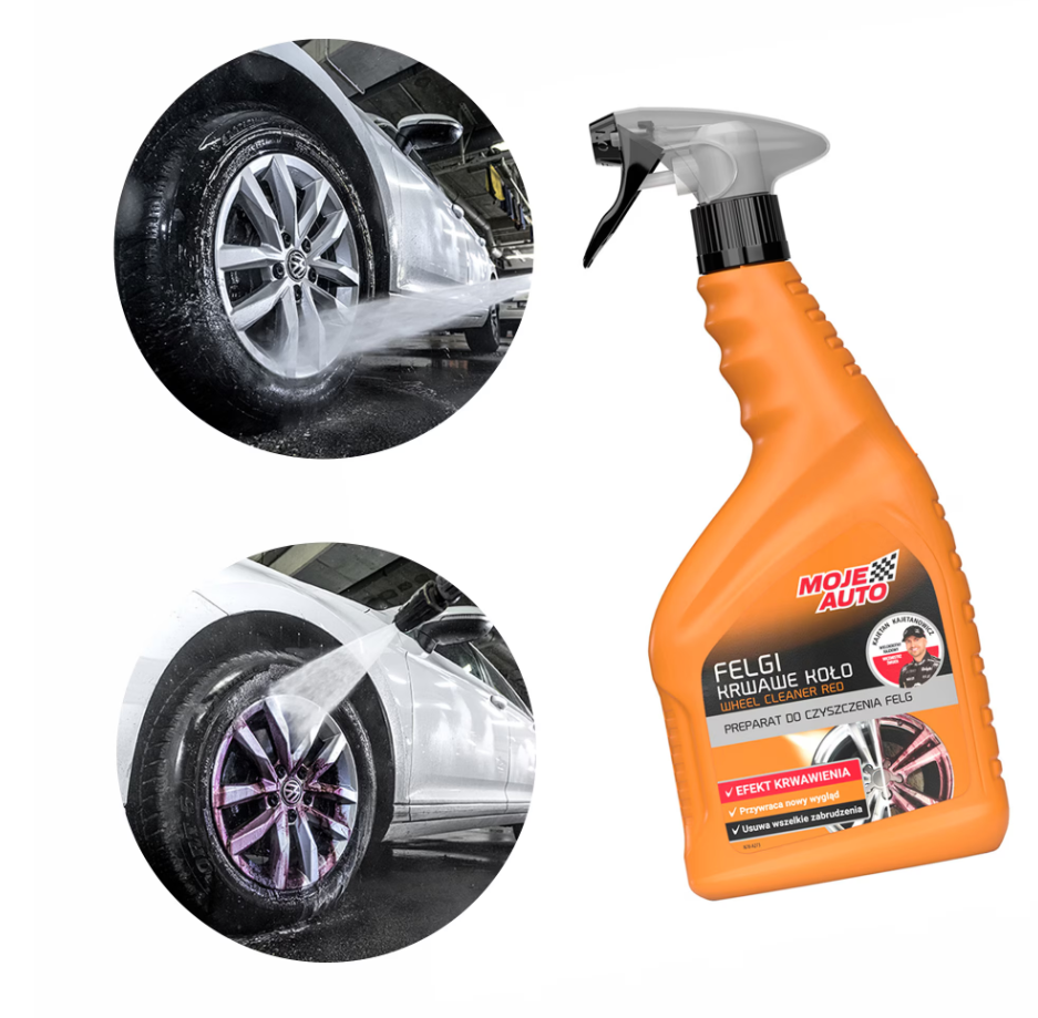 Solutie curatare jante cu indicator de actiune, Moje Auto, 750 ml