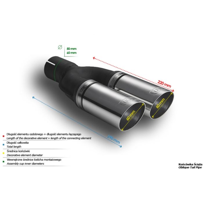 Ornament rotund evacuare, finala Ulter sport 60mm