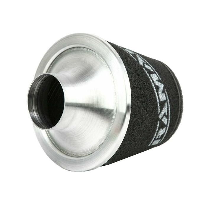 Filtru de aer universal Ramair JS-108-SL – conic mare, gât 80mm, cu bază din aluminiu argintiu