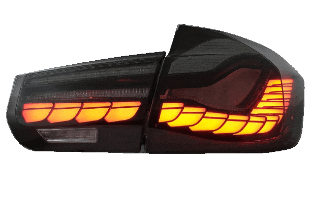 Set stopuri OLED compatibil cu BMW F30 Rosu/Fumuriu