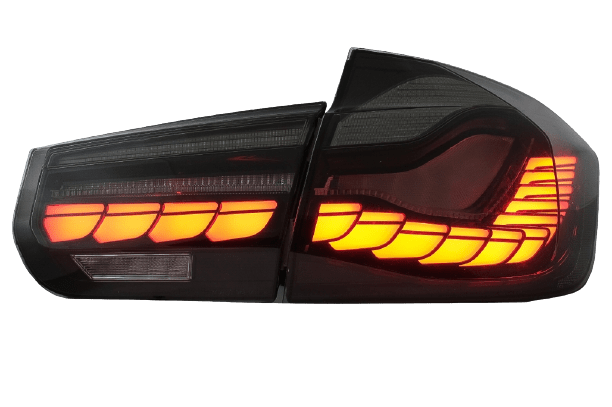 Set stopuri OLED compatibil cu BMW F30 Rosu/Fumuriu