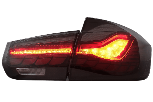 Set stopuri OLED compatibil cu BMW F30 Rosu/Fumuriu