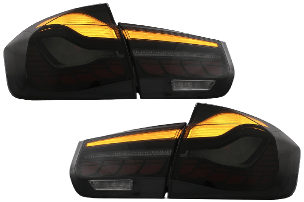 Set stopuri OLED compatibil cu BMW F30 Rosu/Fumuriu