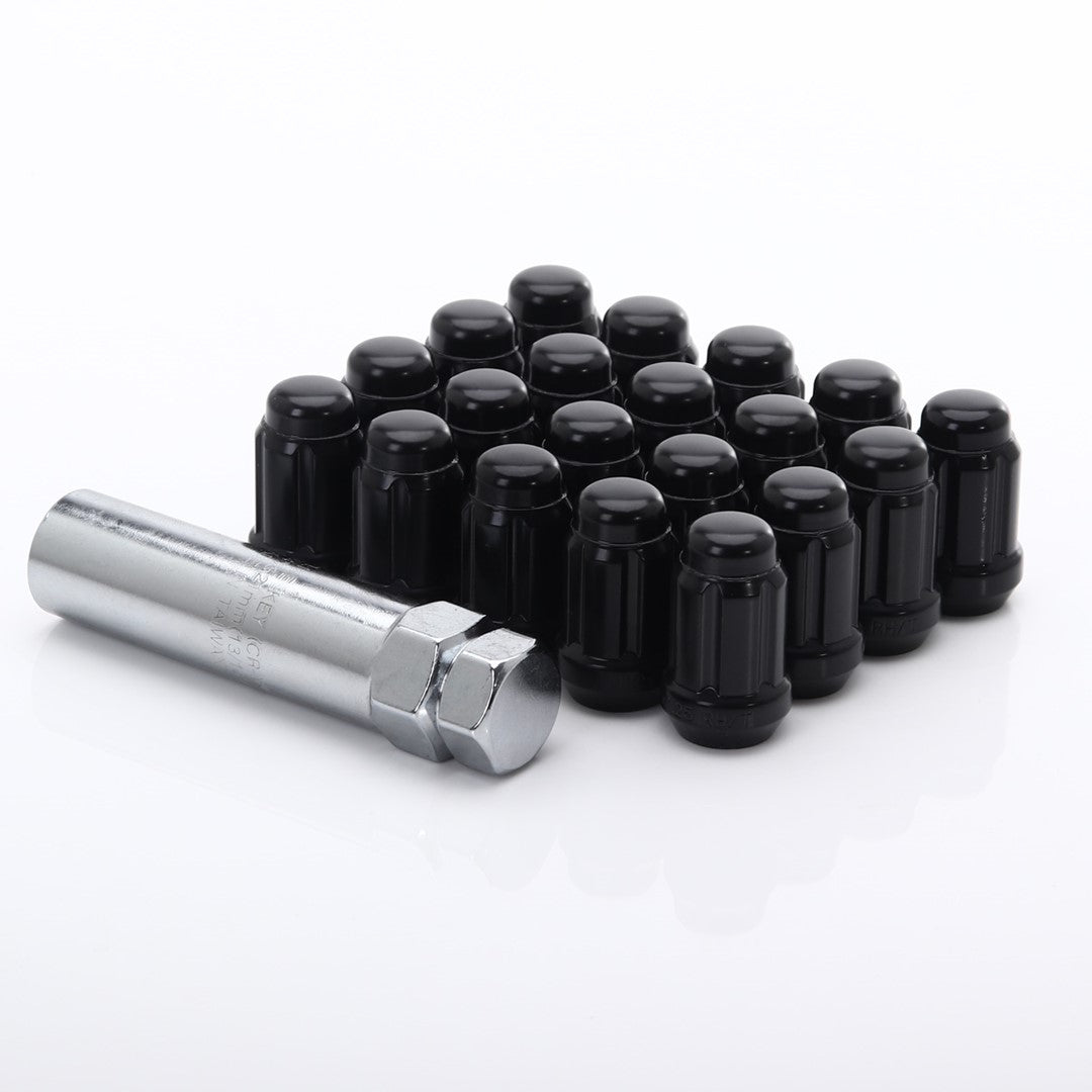 Set 20 Piulite Negru tip hex M12x1,5 + Cheie