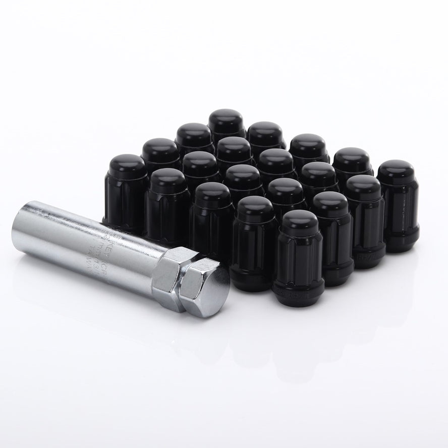 Set 20 Piulite Negru tip hex M12x1,5 + Cheie