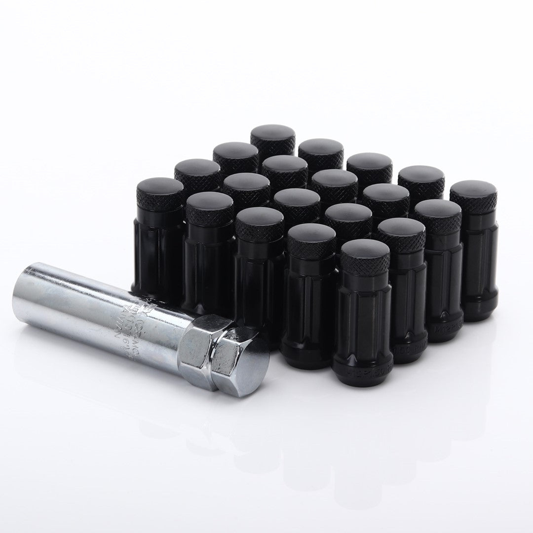 Set 20 Piulite Negru tip hex M12x1,5 + Cheie