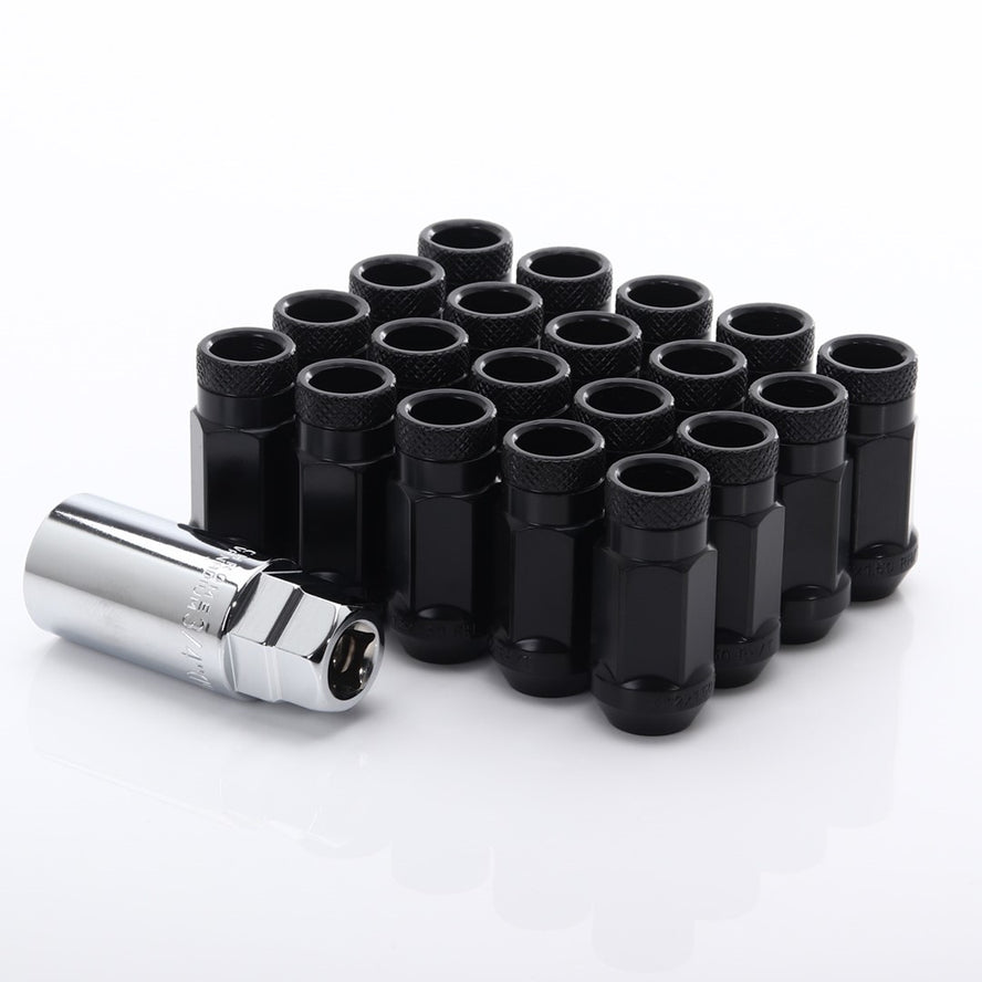 Set 20 Piulite Negru tip hex M12x1,5 + Cheie