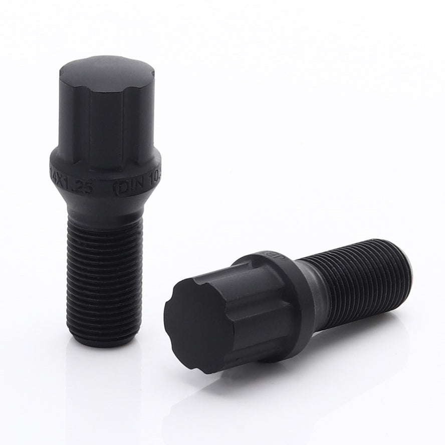Set 20 Prezoane Negru tip Stea M14x1,25 + Cheie