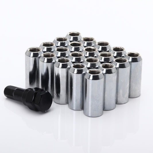 Set 20 Piulite Silver tip hex M12x1,5 + Cheie