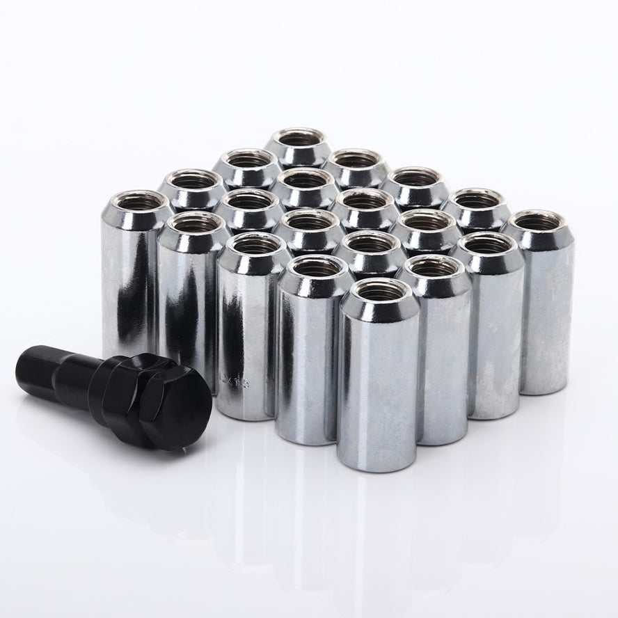 Set 20 Piulite Silver tip hex M12x1,5 + Cheie