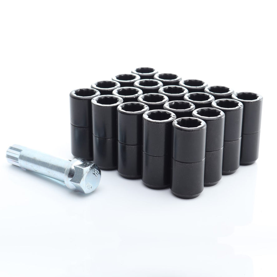 Set 20 Piulite Negru tip stea M14x1.5 + Cheie