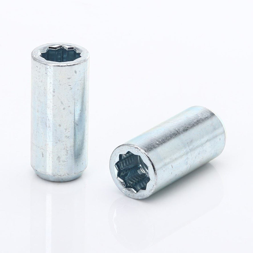 Set 20 Piulite Silver tip stea M14x2.0 + Cheie