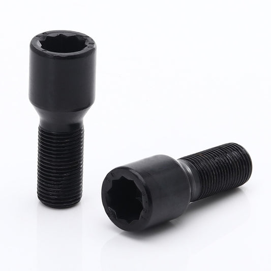 Set 10 Prezoane Negre tip Stea M12x1,25 + Cheie