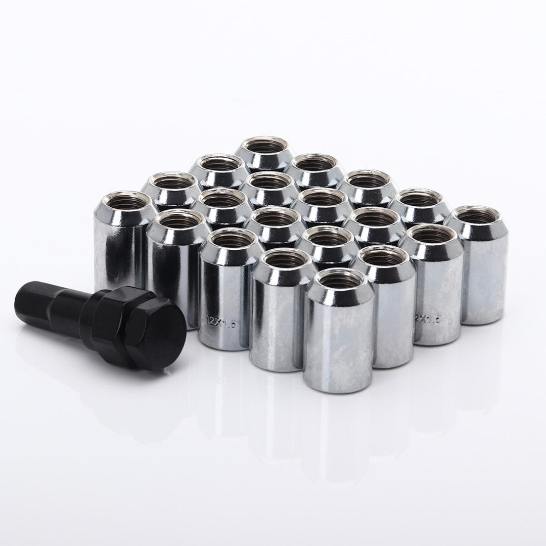 Set 20 Piulite Silver tip hex M12x1,25 + Cheie