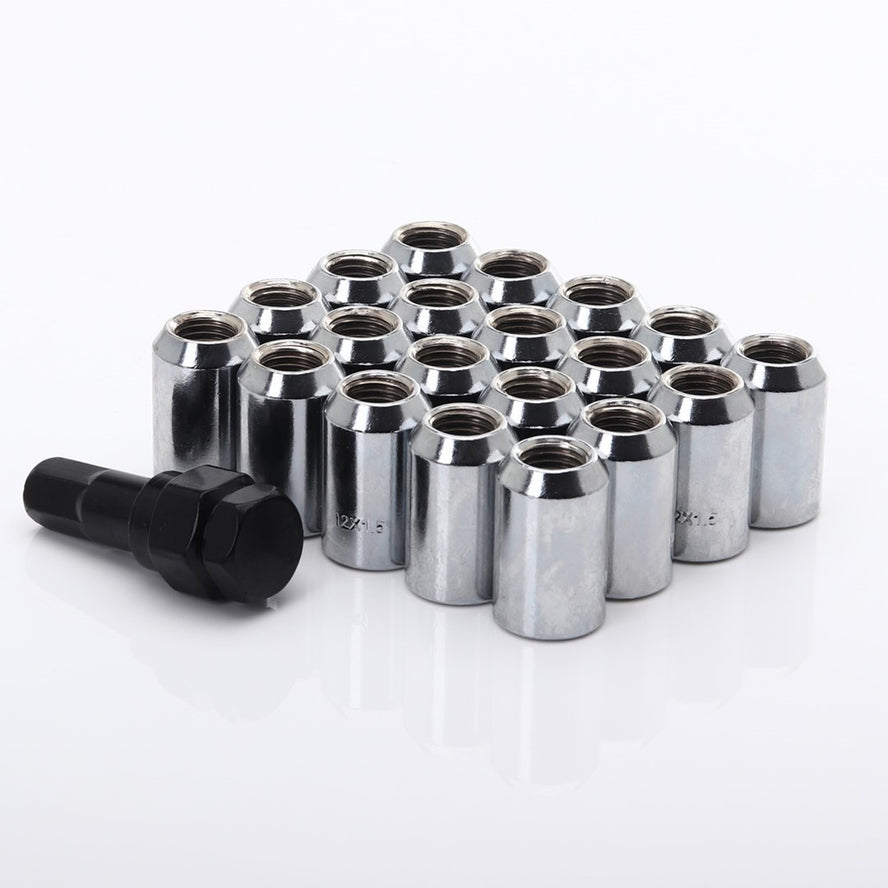 Set 20 Piulite Silver tip hex M12x1,25 + Cheie
