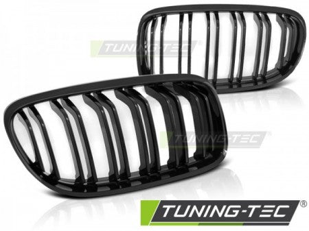 Grila centrala dubla compatibila BMW E90 E91 09  - Negru Lucios