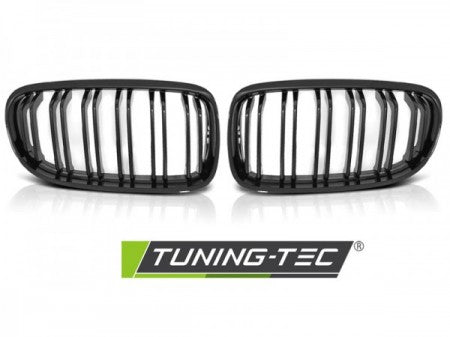 Grila centrala dubla compatibila BMW E90 E91 09  - Negru Lucios