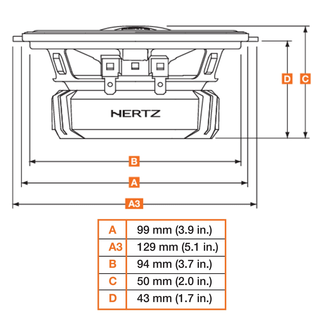 Set difuzoare auto Hertz Dieci DCX 100.3