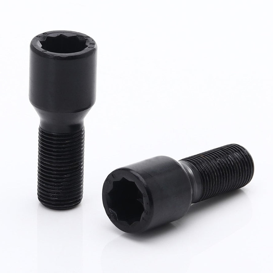Set 20 Prezoane Japan Racing Black star bolts M14x1,25 cu Cheie B12125H28BK-1