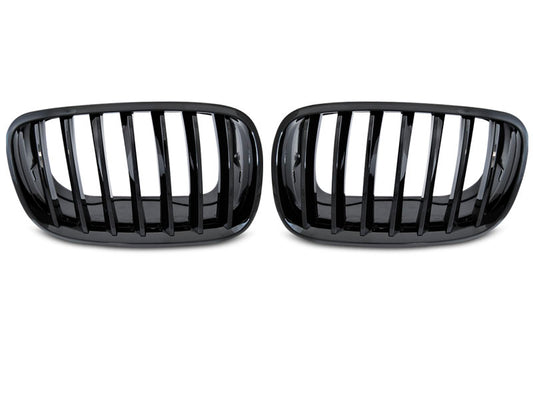 Grila centrala compatibila BMW Negru Lucios X5 E70 | X6 E71