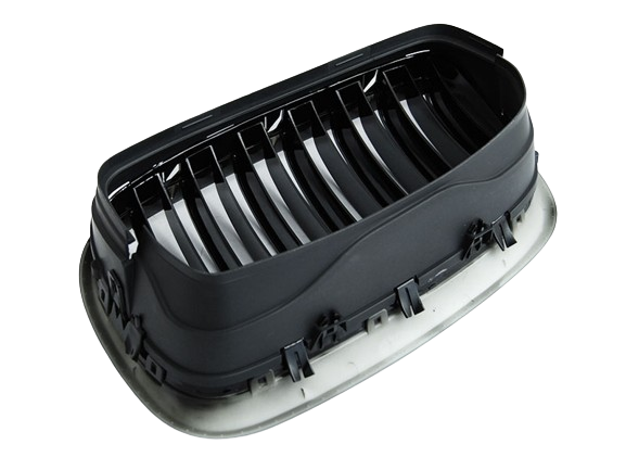 Grila centrala dubla compatibila BMW  X5 E70 | X6 E71 Negru Lucios