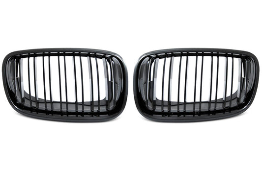 Grila centrala dubla compatibila BMW X5 E70 | X6 E71 Negru Lucios