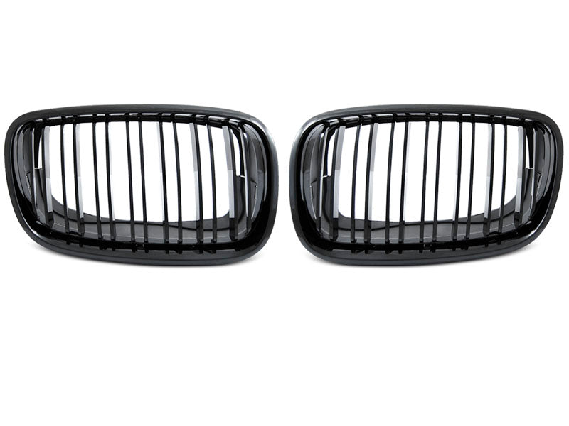Grila centrala dubla compatibila BMW  X5 E70 | X6 E71 Negru Lucios