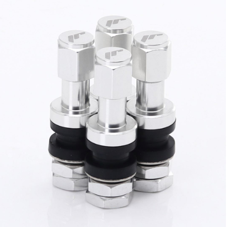 Set valve pentru jante de aliaj JR v2 Silver cu Logo Japan Racing