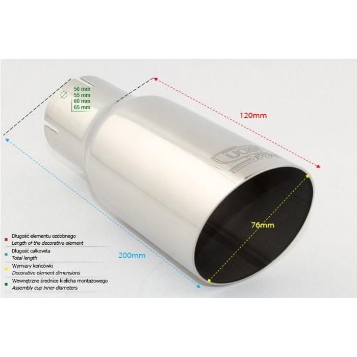 Ornament rotund evacuare, finala Ulter sport 76mm