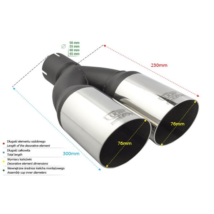 Ornament rotund evacuare, finala Ulter sport 100mm