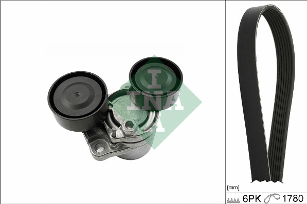 Resigilat - Set curea transmisie cu caneluri - 529 0510 10 - BMW Seria 3 320 d diesel 177 cai