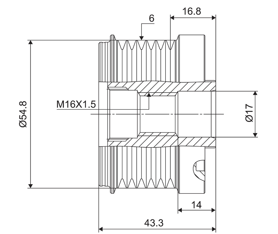 Resigilat-Fulie, alternator- Valeo - VAL588023