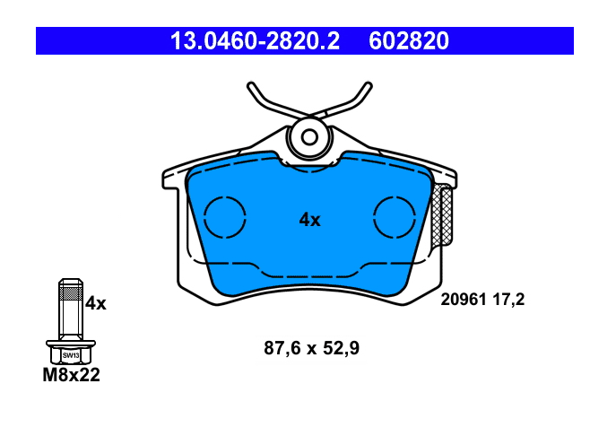 Resigilat - Set placute frana,frana disc - Ate - 13.0460-2820.2