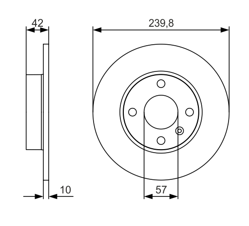 Resigilat - Disc frana spate Dreapta/Stanga Bosch- 0 986 479 S52