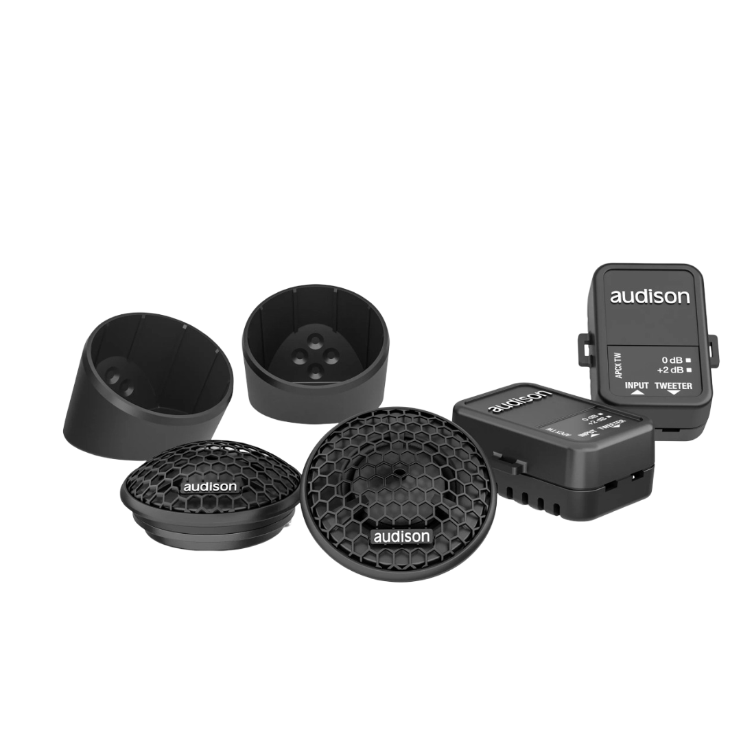 Tweetere auto Audison Prima AP 1, set componente, 26 mm, 150W, 4Ω, set 2 tweetere + 2 crossover