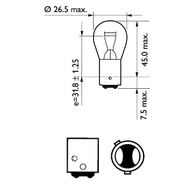 Bec PR21/5W (ROSU) PHILIPS