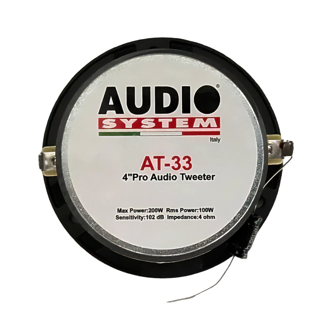 Tweeter auto Audiosystem AT-33 set componente, 100mm, 100W RMS, 4Ω, set 2 tweetere