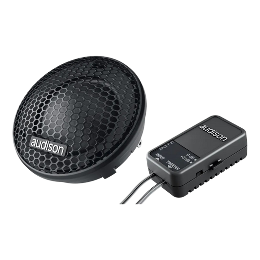 Tweeter auto Audison Prima AP 1P set componente, 29mm, 150W, 8Ω, set 2 tweetere + 2 crossovere