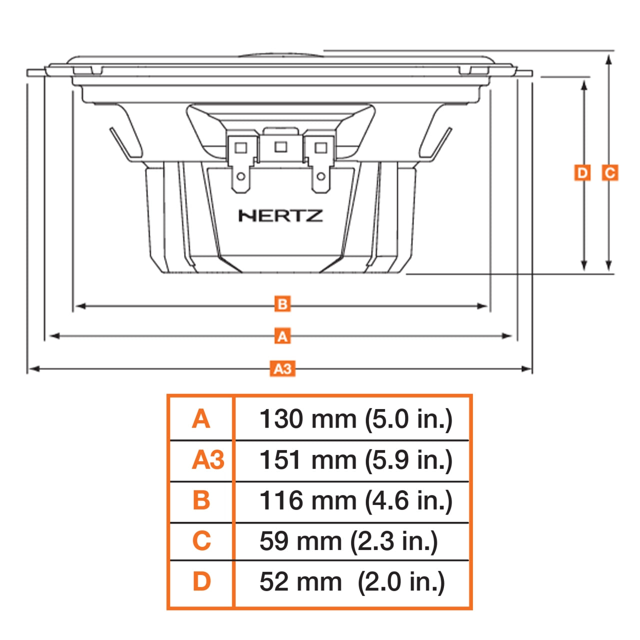 Set difuzoare auto Hertz Dieci DCX 130.3